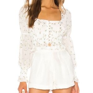 MAJORELLE Emerson Top white field